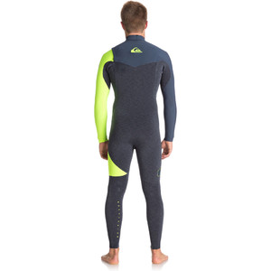 Quiksilver Highline Series 4/3mm Zipperless Wetsuit SLATE / PEWTER / SAFETY YELLOW EQYW103051